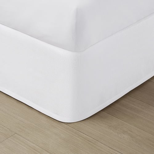 Westbrook Fitted Bed Skirt, Polyester, 14" Drop, Queen, 59x79, White